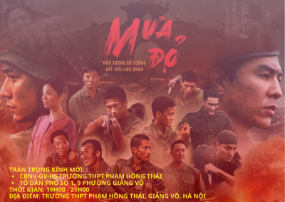 BUỔI CHIẾU PHIM MƯA ĐỎ TẠI TRƯỜNG THPT PHẠM HỒNG THÁI