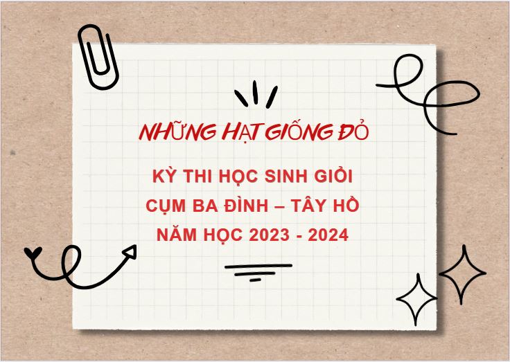 NHỮNG HẠT GIỐNG ĐỎ