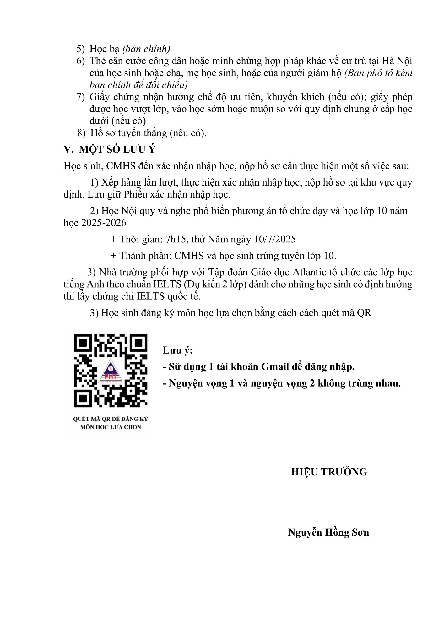 THÔNG BÁO TUYỂN SINH LỚP 10 NĂM HỌC 2025 2026 hình ảnh 1